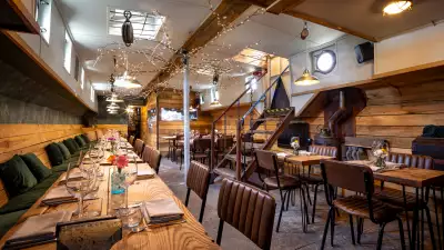 Barge East, interior