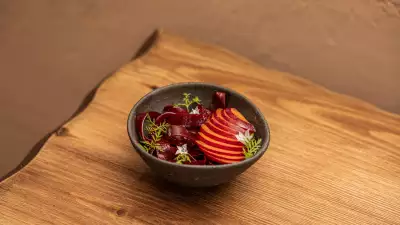 Pickled beetroot with plums