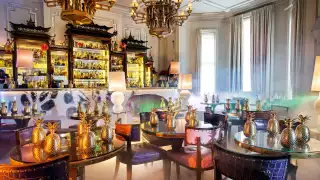 The colourful Artesian bar