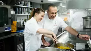 Michel Roux Jr. and his daughter Emily