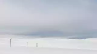 Power lines close to North Cape, Norway