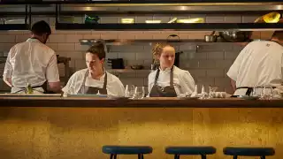 Selin in action in the kitchen at Oklava