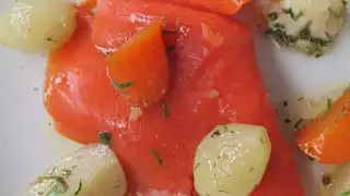 The Ninth smoked salmon with pickled veg