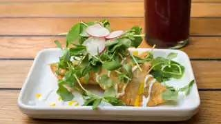 Wahaca's pea and mint empanadas