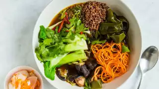 Hemsley + Hemsley's miso, quinoa and vegetable broth