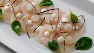 William Drabble's carpaccio of scallops