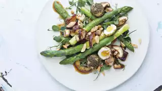 Quail eggs and asparagus at The Providores