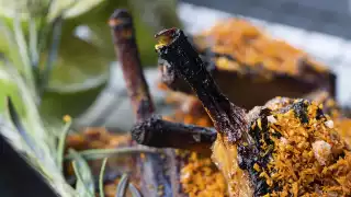 Barbecued lamb chops from poké bar Black Roe