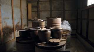 Traditional sake brewing equipment