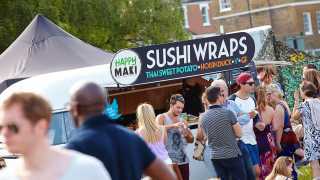 A sushi wraps van at Foodies Festival Blackheath