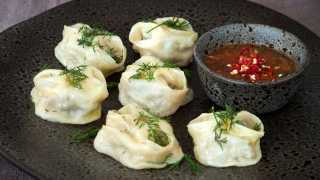 Manti dumplings at Samarkand