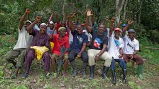 Villagers in Boma, Sierra Leone