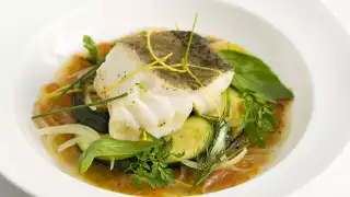 A fish dish at Margot restaurant, London