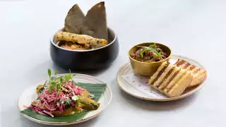 The three curries in the Discovery Menu