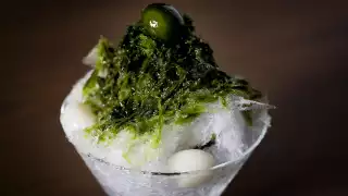 Matcha, adzuki kakigori