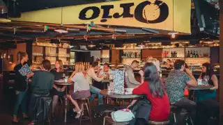 People enjoying a meal at Sagardi