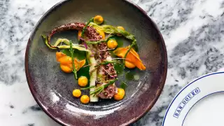 Octopus with sweet potato