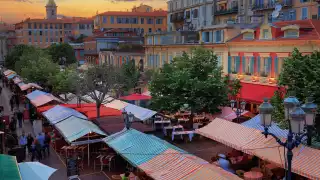 Nice's old town. Photograph by Inge Johnsson/Alamy Stock photo