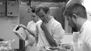 Dan Barber in the kitchen at Blue Hill at Stone Barns