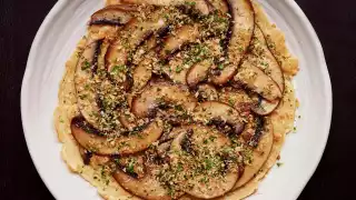 Hix's mushroom pancake