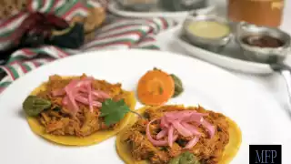 Conchitas pibil tacos at Mestizo