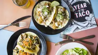 Fish and chicken tacos at Wahaca