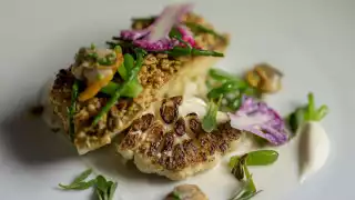 Turbot with pine nuts at Ormer