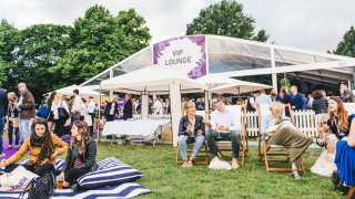 Festival goers relaxing at Taste of London 2016