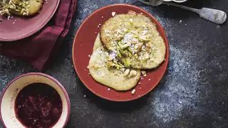 Semolina pancakes by Sumayya Usmani. Photography by Joanna Yee