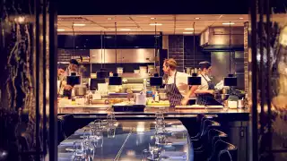 A view into the kitchen at Marcus at The Berkeley