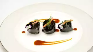 Black ink gnocchi at the Oval Restaurant at The Wellesley