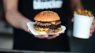 Bleecker Burger's Bleecker Black burger, with morcilla
