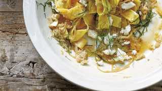 Make Diana Henry's Turkish pasta with feta, yoghurt and dill; photograph by Laura Edwards