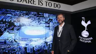 Chris Galvin being unveiled at Tottenham Hotspur