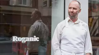 Simon Rogan outside Roganic