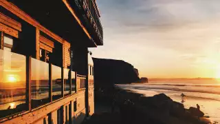 The view from Watergate Bay's Beach Hut restaurant