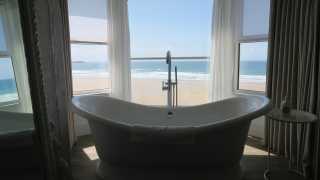 View of the sea from one of Watergate Bay's bathrooms