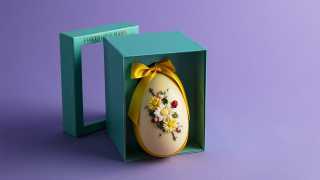 Fortnum and Mason white chocolate hand-decorated Easter egg
