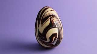 Abel & Cole XXL marbelled chocolate egg with milk chocolate buttons
