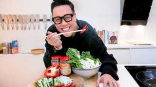 Gok Wan pictured at Jeremy Pang's School of Wok