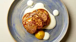 Bacon crapiaux with andouillette and mustard from Tate Modern L9 Restaurant