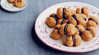 Henrietta Inman's hazelnut and dark chocolate baci; photography by Philippa Langley