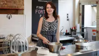 Lily Vanilli in her bakery