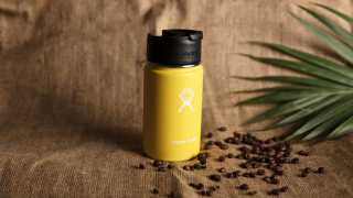 Hydro Flask's coffee flask in lemon yellow