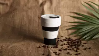 STOJO collapsible cup in black