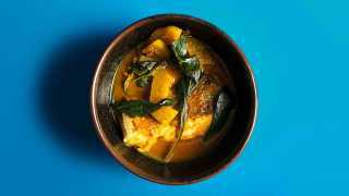 Sour turmeric curry of hake from Kiln