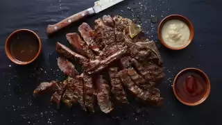 Dry-aged porterhouse steak at Fine Cut