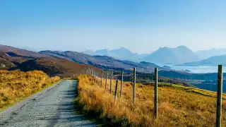 View from the highest road on the Scottish isle of Raasay