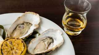 Bowmore whisky and oysters
