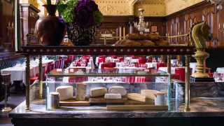 The cheese cabinet at Simpson's on the Strand
